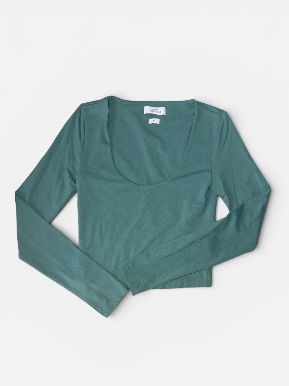 Aritzia Babaton Green - Body Contour Long Sleeve Scoop Neck Long sleeve